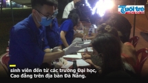 nhung bong ao xanh tinh nguyen mua dich covid 19 tren cac tuyen duong da nang