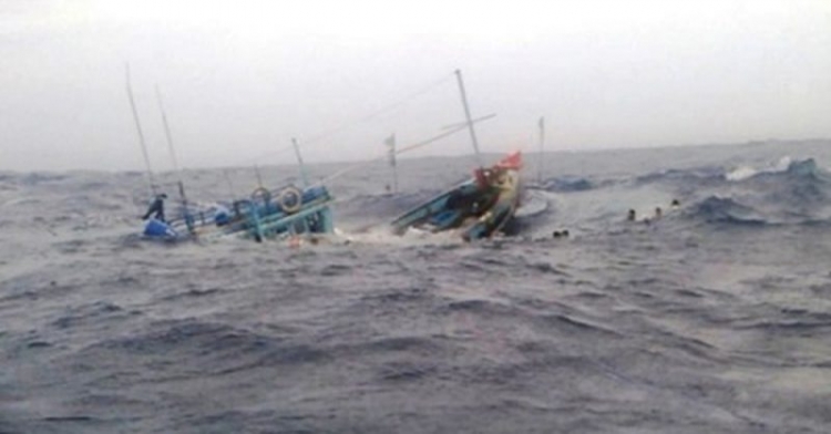 Tàu cá Quảng Nam gặp nạn ở vùng biển Trường Sa