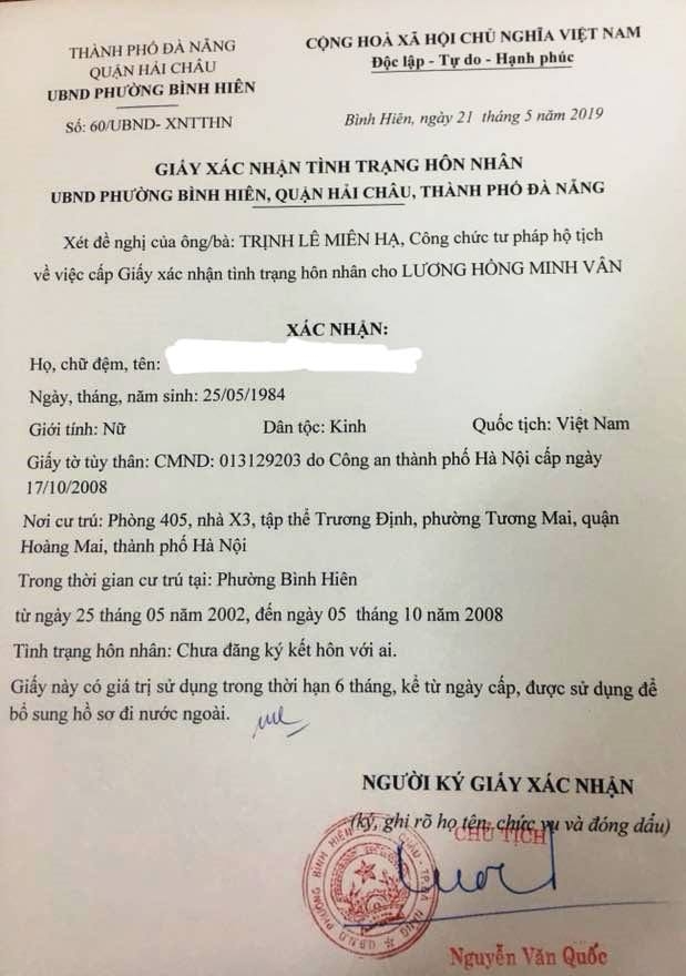 xac nhan tinh trang hon nhan khong dung cho tat ca cac muc dich