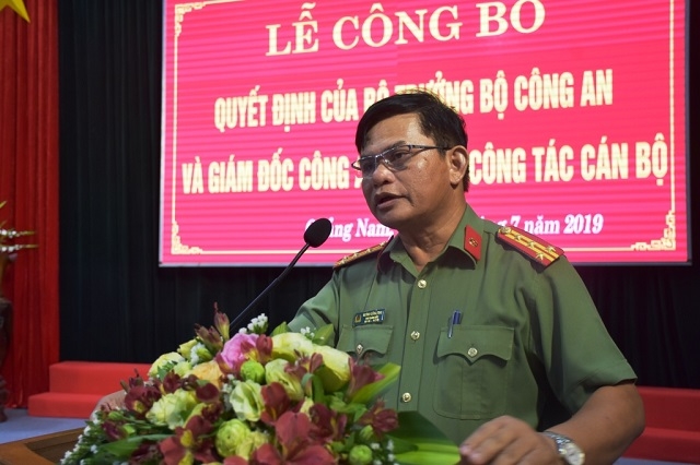 cong an tinh quang nam cong bo cac quyet dinh ve cong tac can bo
