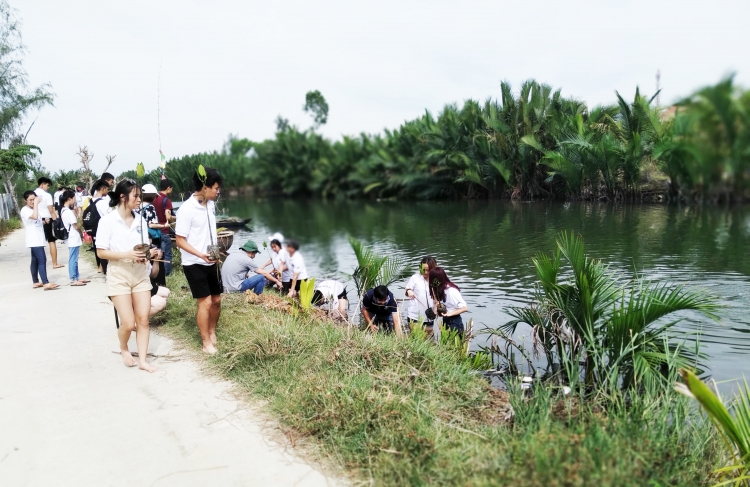 sinh vien nguoi viet nam o nuoc ngoai tham gia trong rung ngap man tai hoi an