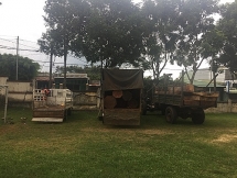 bat giu nhieu xe van chuyen go lau lam tac bo xe tau thoat