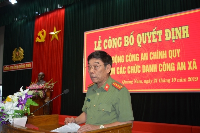 quang nam dieu dong cong an chinh quy dam nhiem cac chuc danh cong an xa