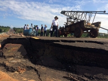 Công an vào cuộc điều tra vụ đường tránh Chư Sê ở Gia Lai bị sụt lún, nứt toác