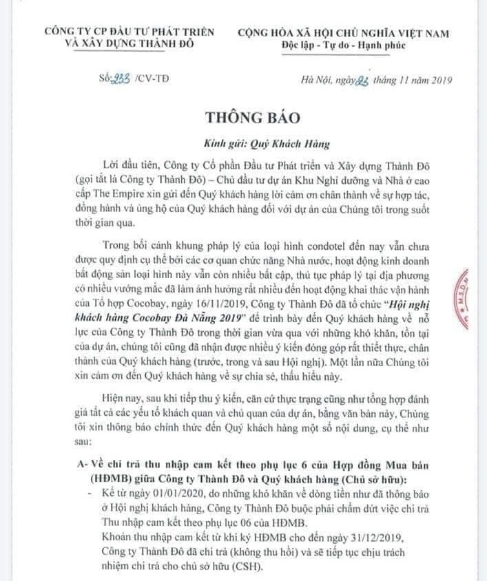 Khách hàng "vỡ mộng" với dự án Condotel Cocobay Đà Nẵng khach hang vo mong voi du an condotel cocobay da nang