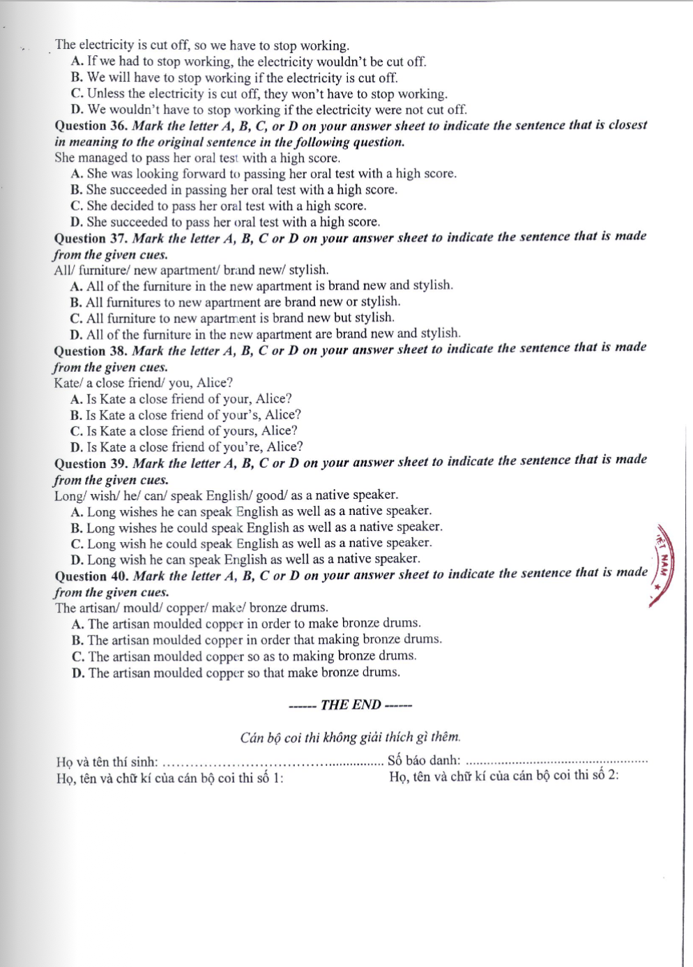Hà Nội chính thức công bố đề minh họa kỳ thi vào lớp 10 Hà Nội chính thức công bố đề minh họa kỳ thi vào lớp 10