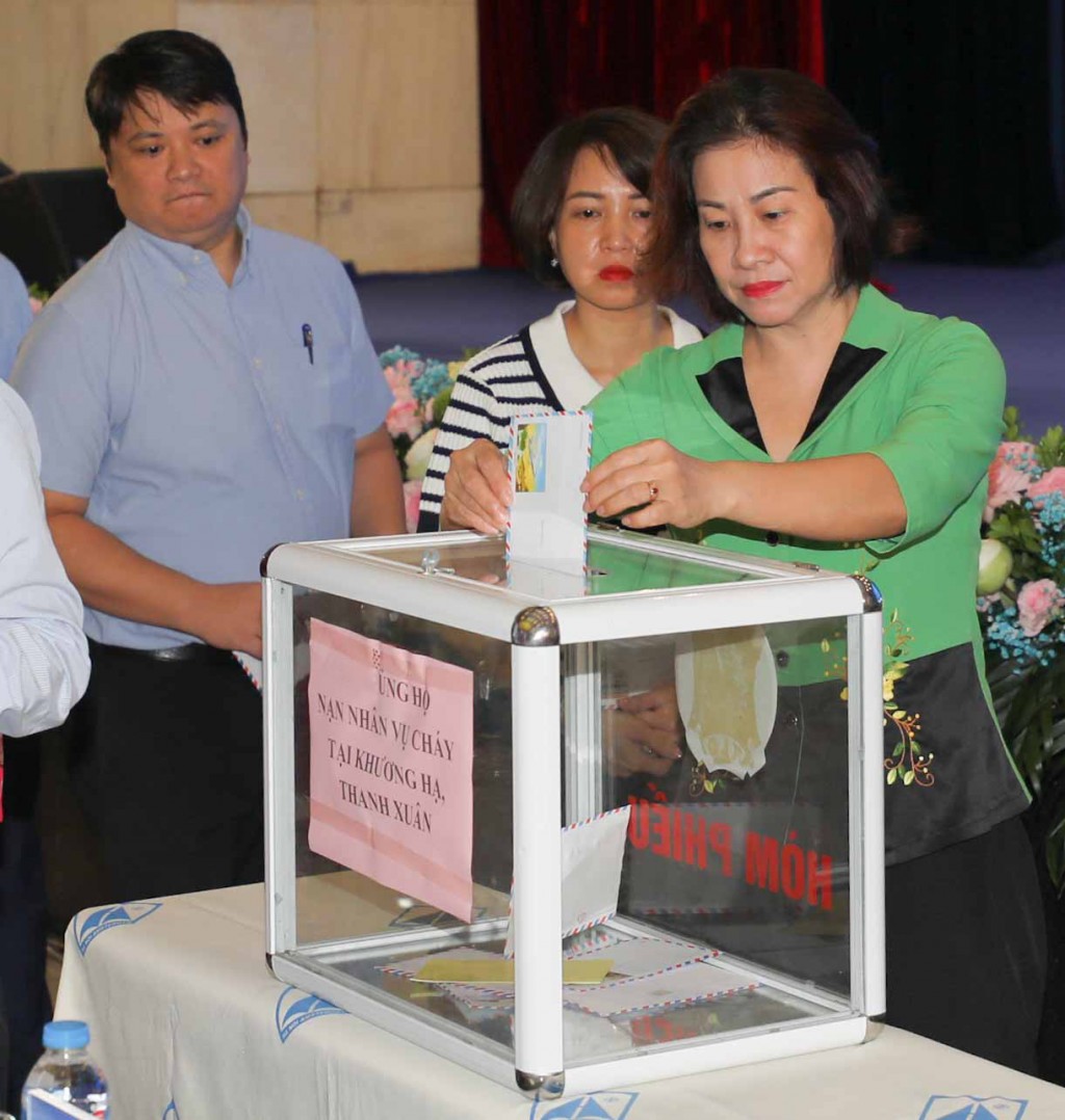 Công đoàn ngành Giáo dục Hà Nội phát động ủng hộ nạn nhân vụ cháy tại Khương Hạ