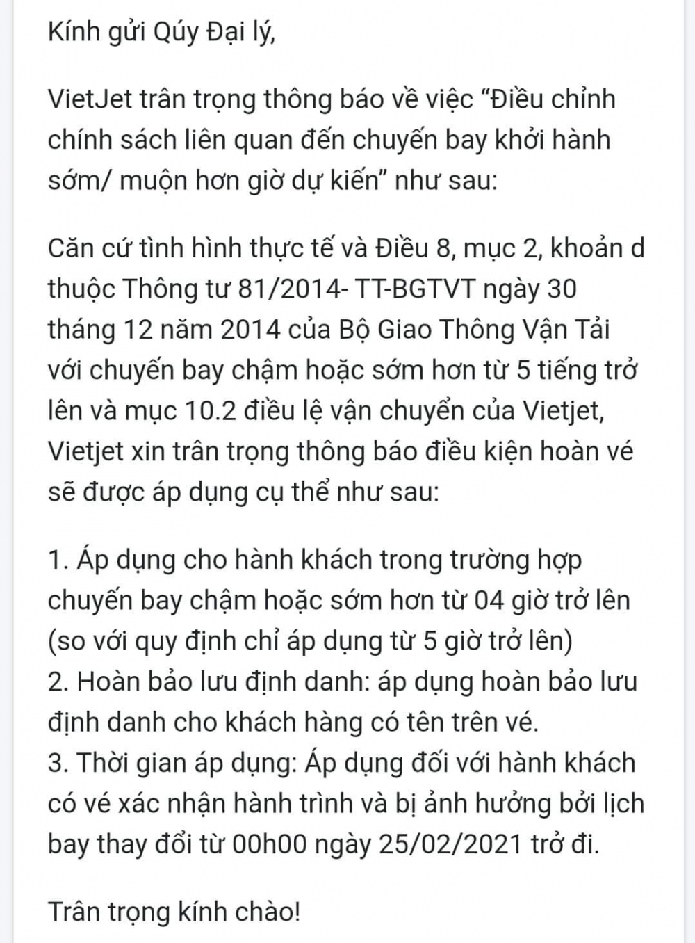 Ngày cuối năm đại lý, phòng vé “chạy đua” với thông báo của Vietjet Air