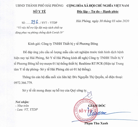 muon hinh van trang may xet nghiem covid 19 tp hai phong di muon quang ninh chua quyet toan