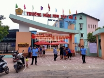 Trường Mầm non Tây Mỗ A đón 615/ 903 trẻ trong ngày đầu tiên đi học trở lại