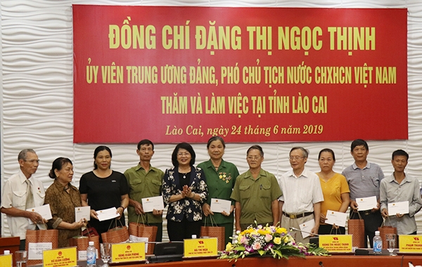 Phó Chủ tịch nước Đặng Thị Ngọc Thịnh làm việc với tỉnh Lào Cai