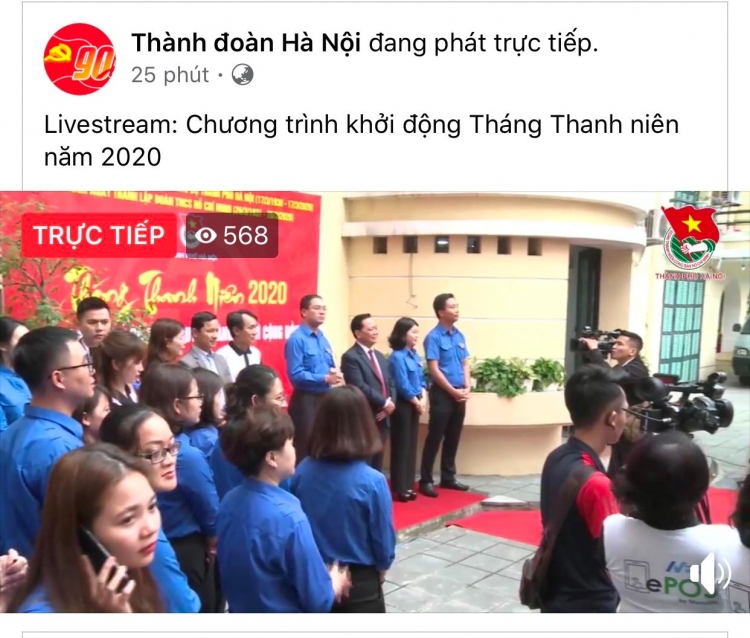 tuoi tre thu do livestream khoi dong thang thanh nien nam 2020