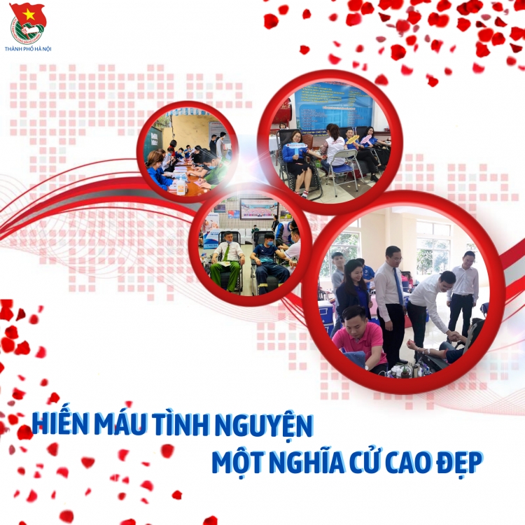 thanh doan ha noi ra mat bo do hoa tuyen truyen ky niem ngay toan dan hien mau