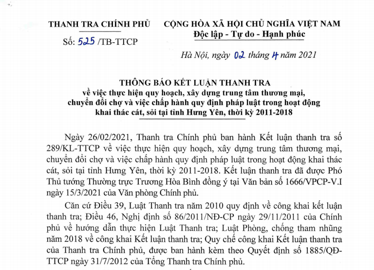 Giao công an vào cuộc làm rõ sai phạm tại một số dự án chợ ở Hưng Yên