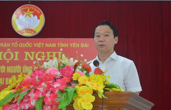 Các ứng cử viên đại biểu Quốc hội khóa XV tỉnh Yên Bái tiếp xúc cử tri