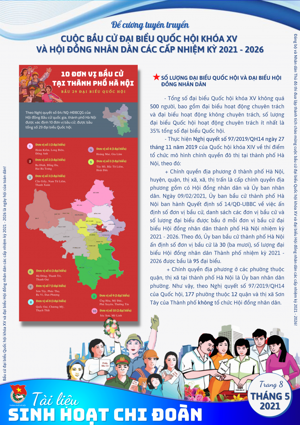 Thành đoàn Hà Nội phát hành tài liệu sinh hoạt chi đoàn chủ đề 