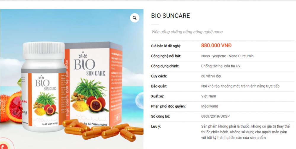 Thu hồi hiệu lực Giấy tiếp nhận đăng ký bản công bố sản phẩm Bio Sun Care