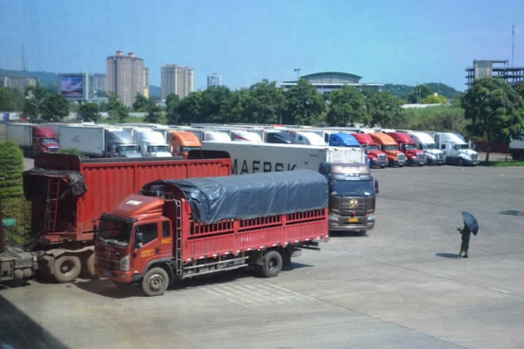 hang tram container qua thanh long nam un tac o cua khau lao cai