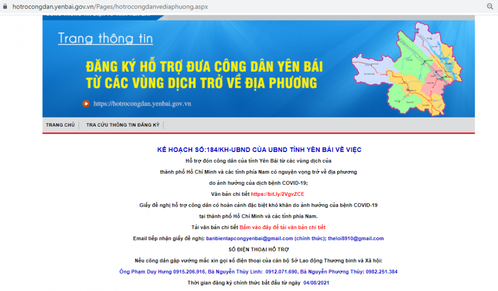 Gần 100 công dân Yên Bái đặc biệt khó khăn đang sống tại miền Nam được xem xét hỗ trợ