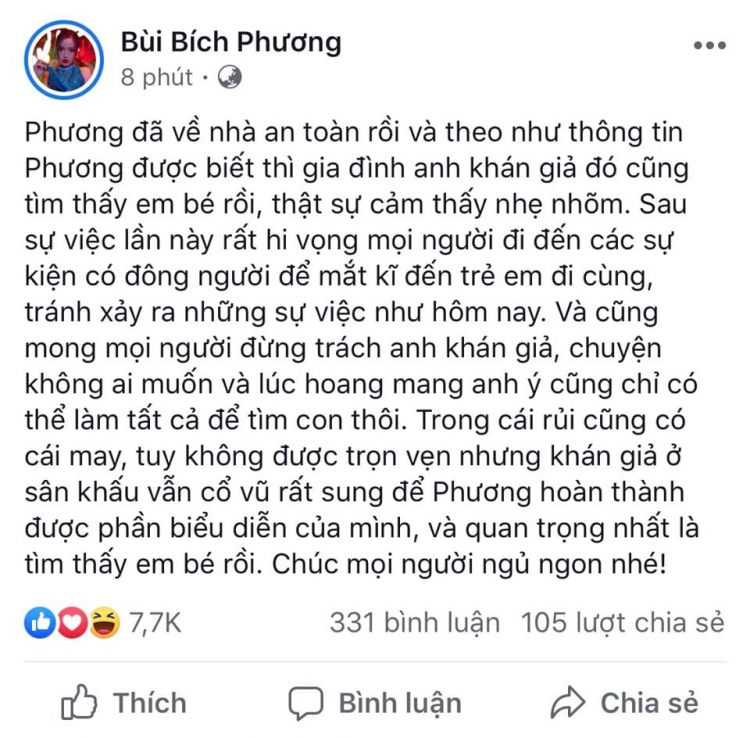 bich phuong ro nghi an hat nhep sau su co bi giat mic khi dang bieu dien