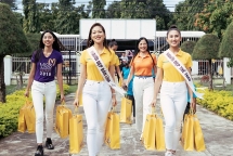 Tân Hoa hậu Khánh Vân cùng hai Á hậu đến thăm trẻ em khuyết tật