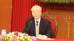 Tổng Bí thư hội đàm trực tuyến cấp cao với Chủ tịch Đảng Dân chủ Tự do, Thủ tướng Nhật Bản