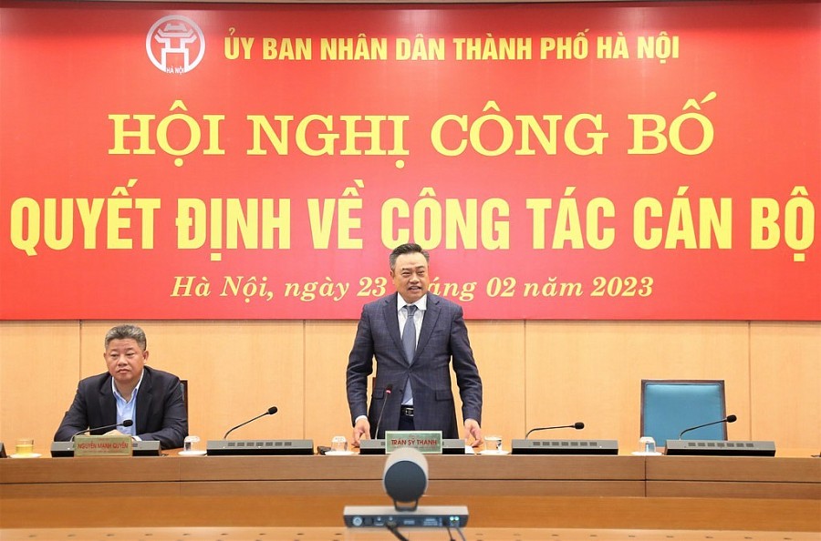 Chủ tịch UBND thành phố Hà Nội Trần Sỹ Thanh phát biểu tại buổi lễ.