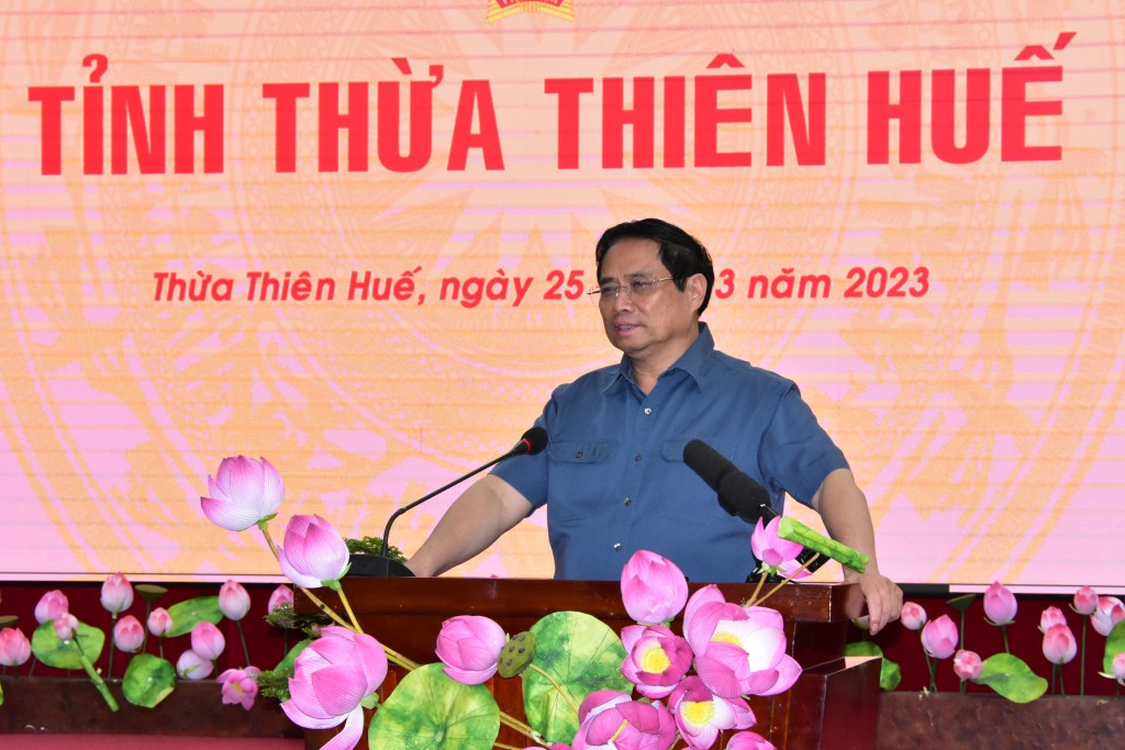 Thủ tướng Phạm Minh Chính: Thừa Thiên - Huế phải chú trọng phát triển hài hòa kinh tế - văn hóa - xã hội