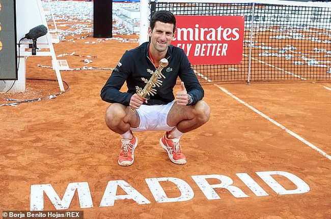 Tennis: Djokovic đã cân bằng thành tích giành 33 danh hiệu Masters của Nadal