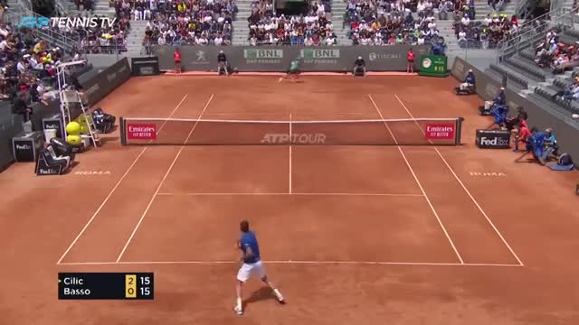 Rome Masters 2019, Cilic - Basso: không có bất ngờ xảy ra