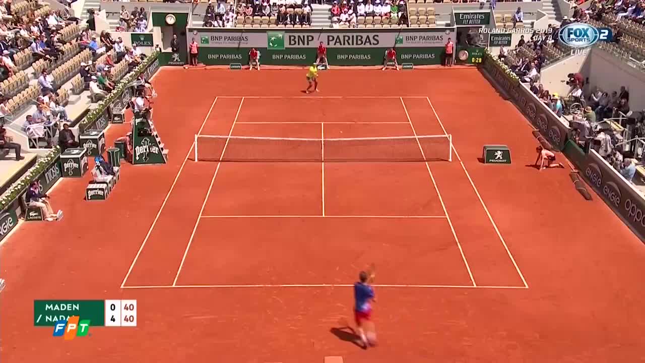 Roland Garros 2019, Nadal dễ dàng hạ gục Maden