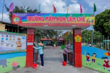 Trường Mầm non Cẩm Chế quyết tâm đón học sinh trở lại trường an toàn