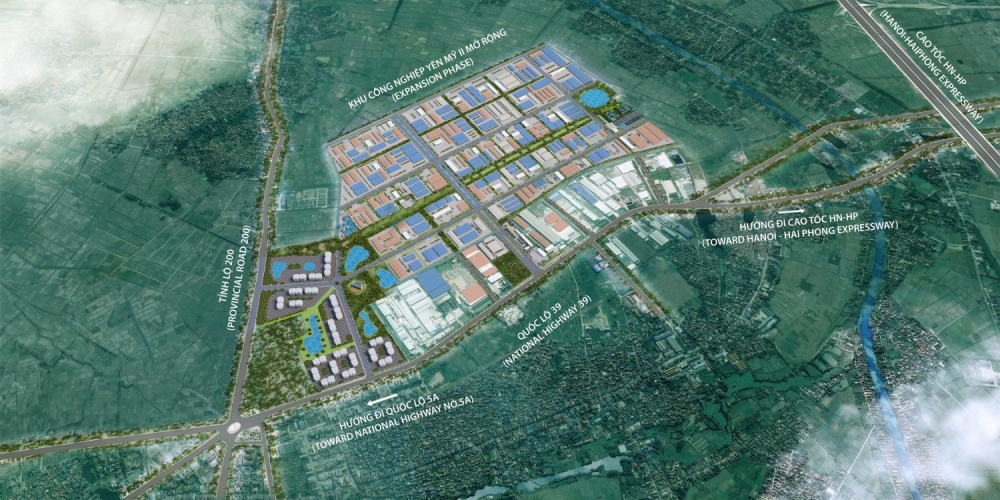 Hưng Yên: Chấp chuận chủ trương đầu tư xây dựng kết cấu hạ tầng KCN Yên Mỹ II mở rộng