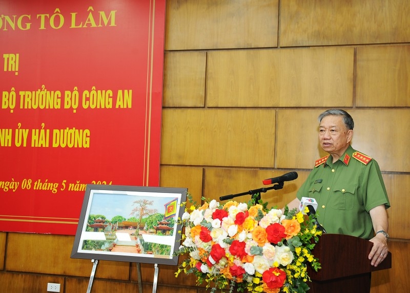 Bộ trưởng Tô Lâm làm việc với Ban Thường vụ Tỉnh ủy Hải Dương