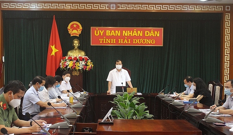 Đồng chí Nguyễn Minh Hùng, Phó Chủ tịch UBND tỉnh, Trưởng BCĐ chủ trì cuộc họp