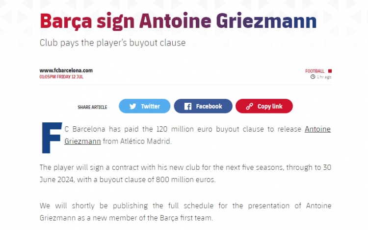 barcelona chinh thuc cong bo thuong vu antoine griezmann