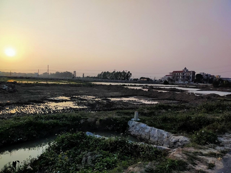 Dự án khu dân cư mới phía Nam xã Tân Hương 2 năm vẫn chỉ là bãi đất hoang.
