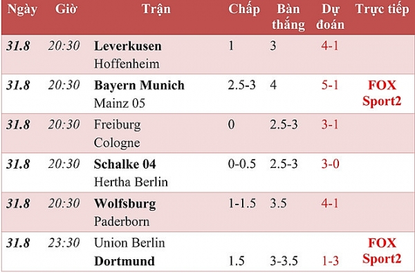 Lịch thi đấu các giải châu Âu cuối tuần 31/8 lich thi dau cac giai chau au cuoi tuan 318