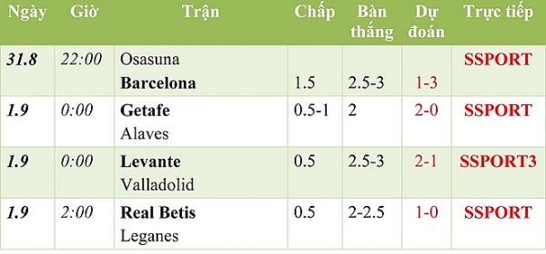 Lịch thi đấu các giải châu Âu cuối tuần 31/8 lich thi dau cac giai chau au cuoi tuan 318