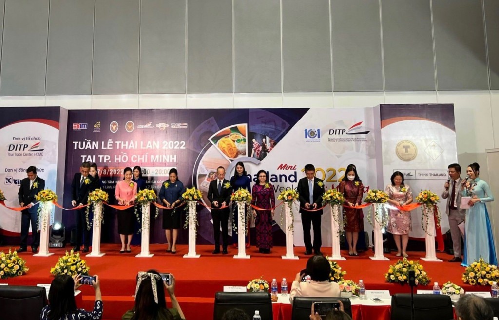 Tuần lễ Thái Lan 2022 tại TP. Hồ Chí Minh đã khai mạc sáng 5/8 tại Trung tâm Hội chợ và Triển lãm Sài Gòn - SECC, quận 7, TP. Hồ Chí Minh.