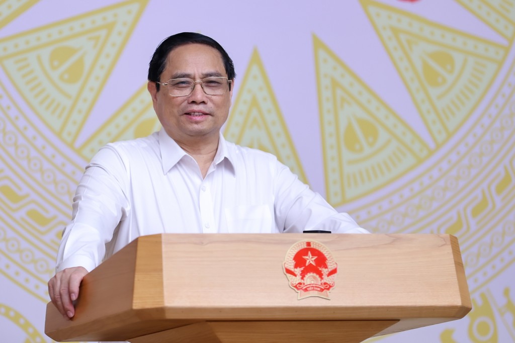Thủ tướng Phạm Minh Chính, Chủ tịch Hội đồng Thi đua-Khen thưởng Trung ương, chủ trì phiên họp lần thứ 6 nhiệm kỳ 2021-2026 của Hội đồng - Ảnh: VGP/Nhật Bắc