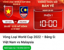 Vé xem trận Việt Nam vs Malaysia đợt 1 bán hết trong... chớp mắt
