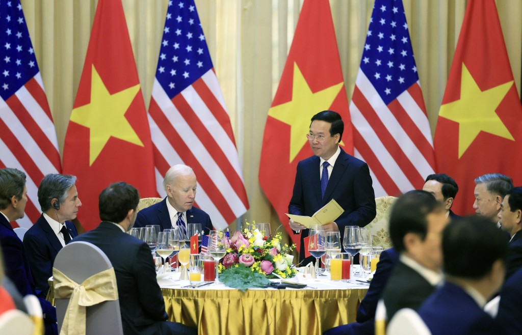 Chủ tịch nước Võ Văn Thưởng chủ trì chiêu đãi Tổng thống Hoa Kỳ Joe Biden
