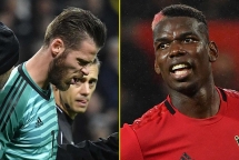 david de gea va paul pogba vang mat o dai chien man utd vs liverpool