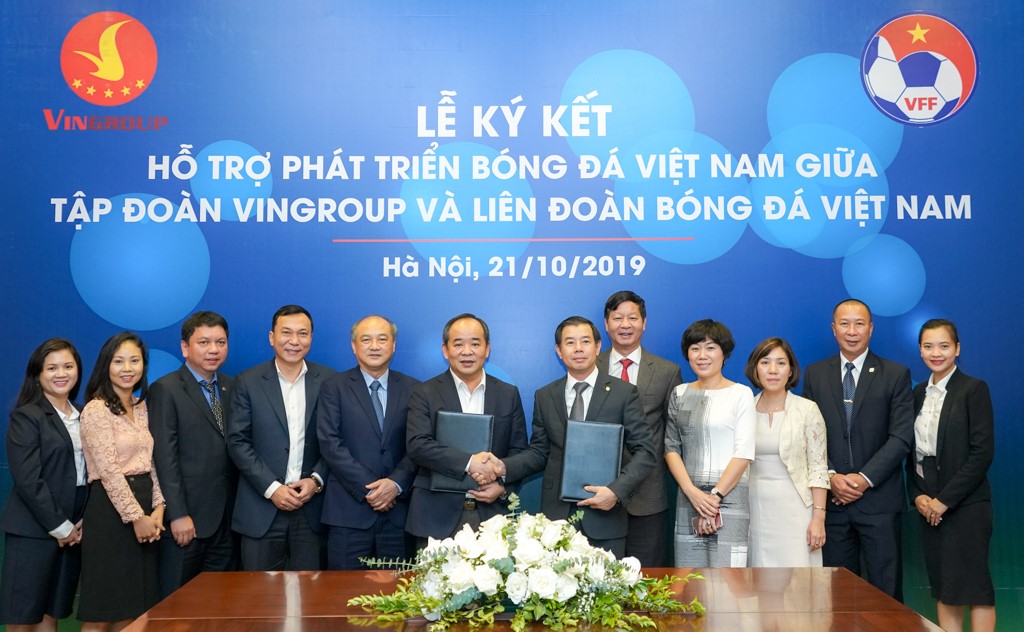 vingroup vff ky hop tac chien luoc ho tro phat trien bong da viet nam