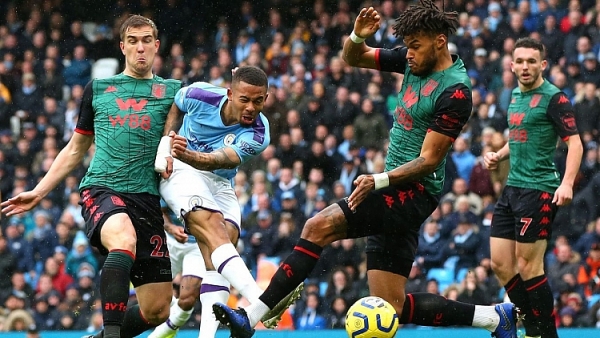 man city 3 0 aston villa dai thang ba sao doi lai ngoi nhi bang