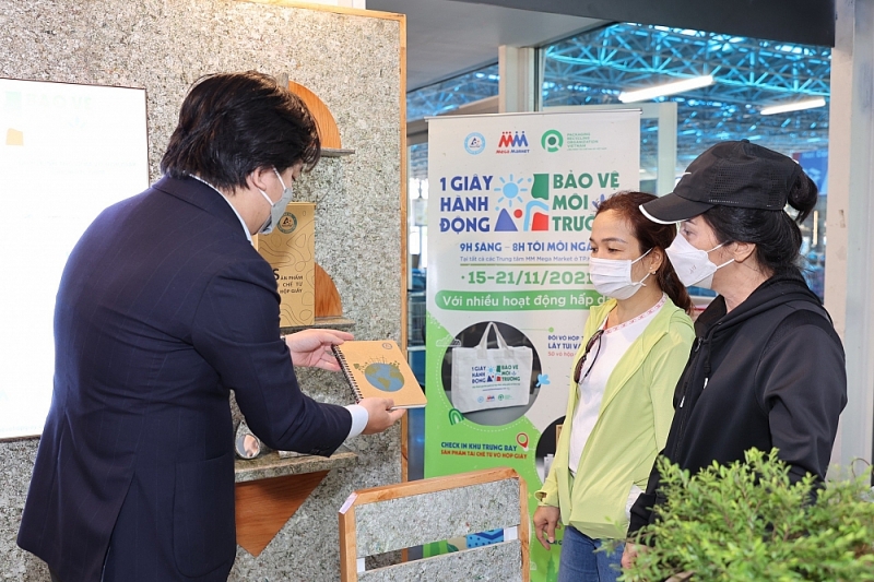 Tái khởi động chương trình thu gom vỏ hộp giấy tại các siêu thị Mega Market ở Hà Nội  và TP Hồ Chí Minh