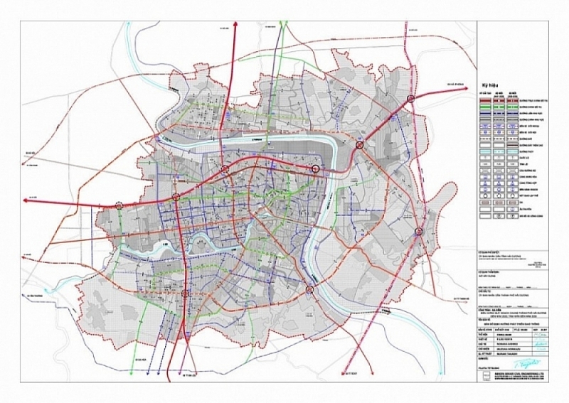 Bản đồ quy hoạch giao thông thành phố Hải Dương.