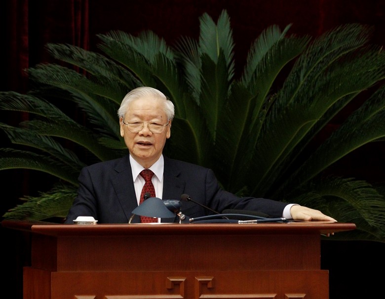 Tổng Bí thư Nguyễn Phú Trọng phát biểu chỉ đạo tại Hội nghị.