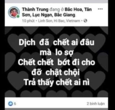 Phạt 2 facebooker 10 triệu đồng vì đăng tin xuyên tạc về dịch Covid-19 tại Bắc Giang